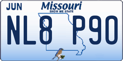 MO license plate NL8P9O