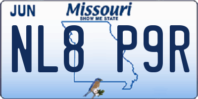 MO license plate NL8P9R