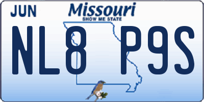 MO license plate NL8P9S