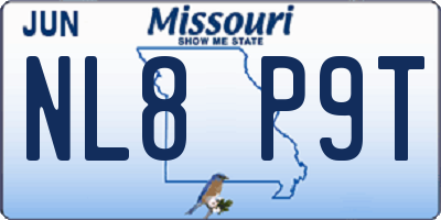 MO license plate NL8P9T