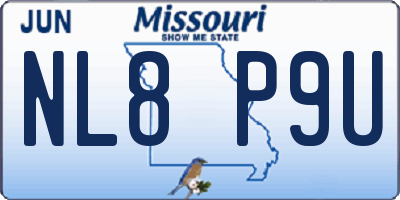 MO license plate NL8P9U