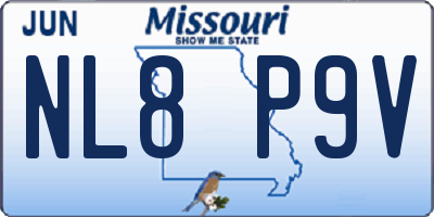 MO license plate NL8P9V