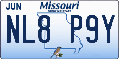 MO license plate NL8P9Y