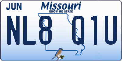 MO license plate NL8Q1U