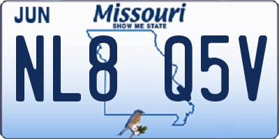 MO license plate NL8Q5V