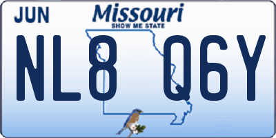 MO license plate NL8Q6Y