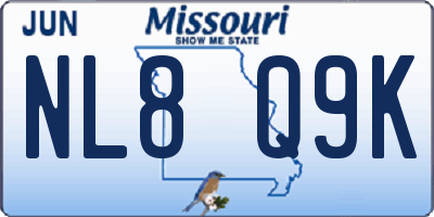MO license plate NL8Q9K