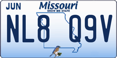 MO license plate NL8Q9V
