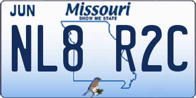 MO license plate NL8R2C