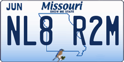 MO license plate NL8R2M