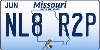 MO license plate NL8R2P