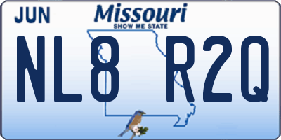 MO license plate NL8R2Q