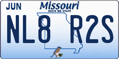 MO license plate NL8R2S