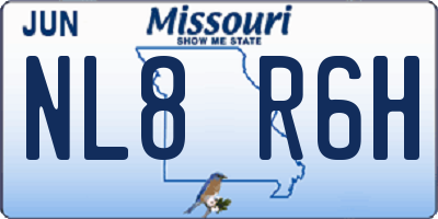 MO license plate NL8R6H
