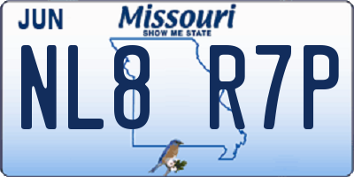 MO license plate NL8R7P