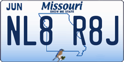 MO license plate NL8R8J