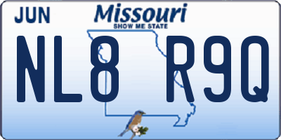 MO license plate NL8R9Q