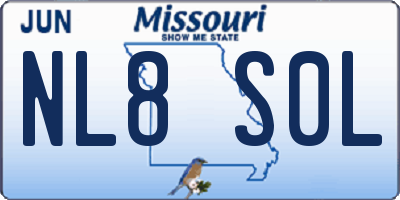 MO license plate NL8S0L