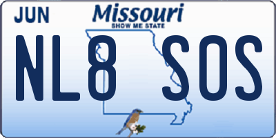 MO license plate NL8S0S
