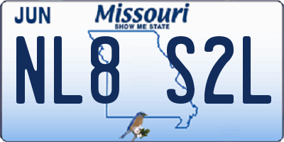 MO license plate NL8S2L