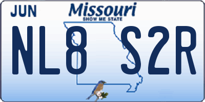MO license plate NL8S2R