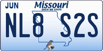 MO license plate NL8S2S