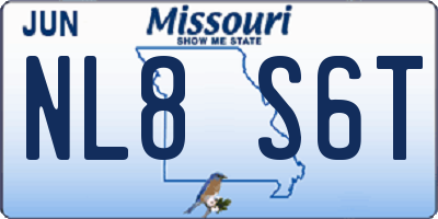 MO license plate NL8S6T