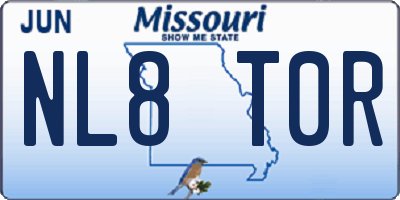 MO license plate NL8T0R