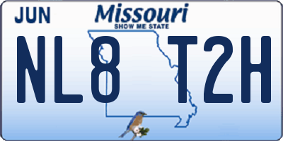 MO license plate NL8T2H