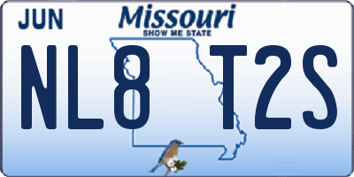 MO license plate NL8T2S