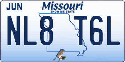 MO license plate NL8T6L