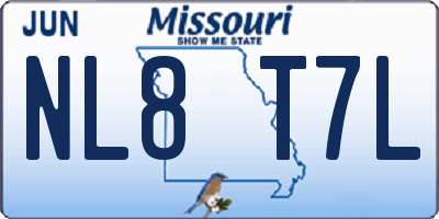 MO license plate NL8T7L