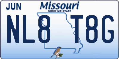 MO license plate NL8T8G