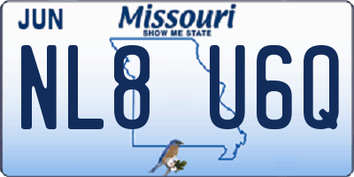 MO license plate NL8U6Q