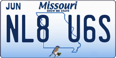 MO license plate NL8U6S