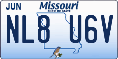 MO license plate NL8U6V