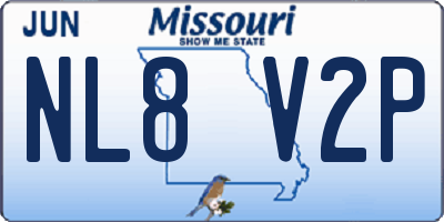 MO license plate NL8V2P