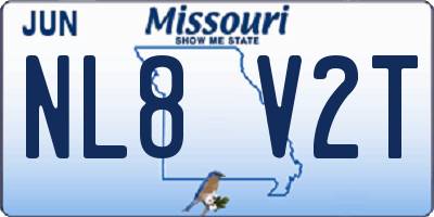 MO license plate NL8V2T