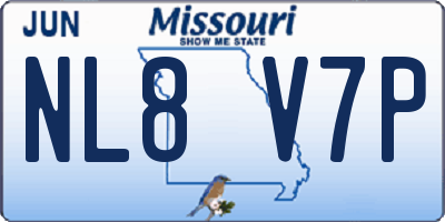 MO license plate NL8V7P