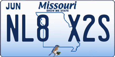 MO license plate NL8X2S