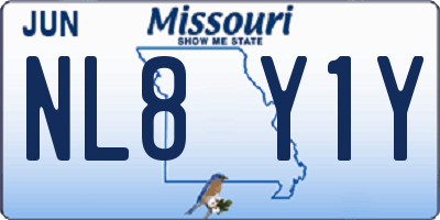 MO license plate NL8Y1Y