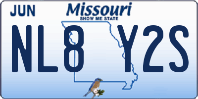 MO license plate NL8Y2S