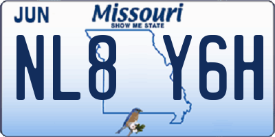 MO license plate NL8Y6H