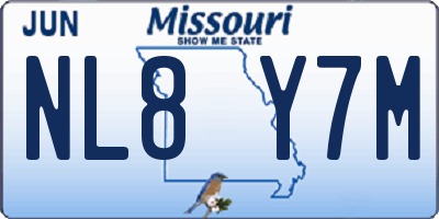 MO license plate NL8Y7M