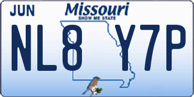 MO license plate NL8Y7P