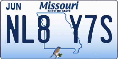 MO license plate NL8Y7S
