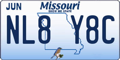 MO license plate NL8Y8C