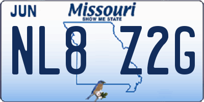 MO license plate NL8Z2G