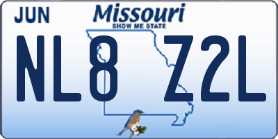 MO license plate NL8Z2L