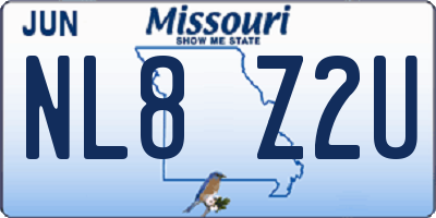 MO license plate NL8Z2U